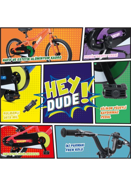 Dude 14" Jant Çocuk Bi̇si̇kleti̇ Turuncu fiyatları