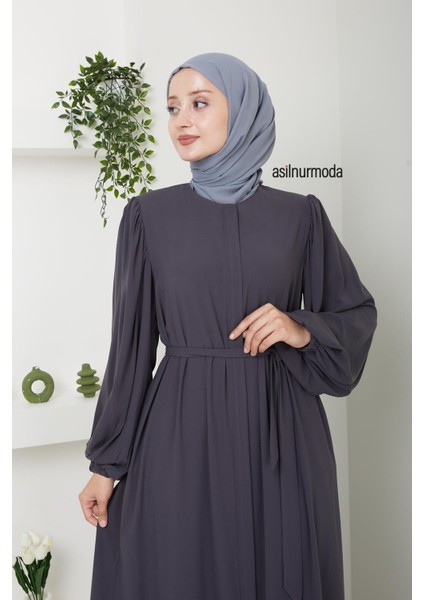 Hale Omuz Pileli Balon Kol Ferace Füme indirimleri