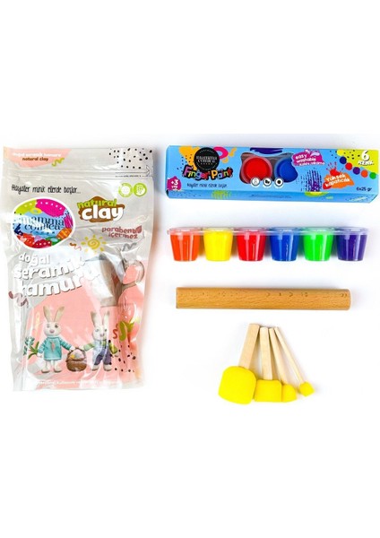 Doğal Seramik Hamuru +Boya Set