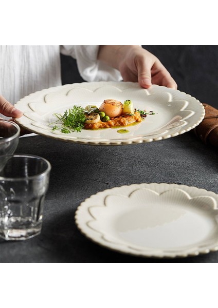 Yaratıcı Sofra Takımı Kişiselleştirilmiş Otel Restoran Biftek Tabak Seramik Tabak Sığ Düz Tabak Servis Tabakları (Yurt Dışından)