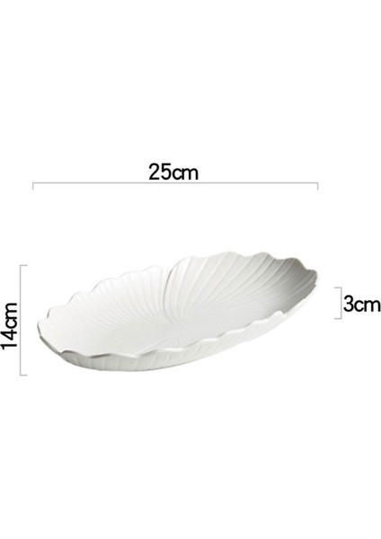 25CM/30.5CM/35.5CM Ev Tipi Hafif Lüks Buharda Balık Tabak Oval Yaratıcı Seramik Tabak Çiçek Şeklinde Yemek Tabağı (Yurt Dışından)