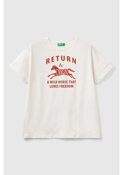 Erkek Çocuk Benetton T-Shirt - Beyaz