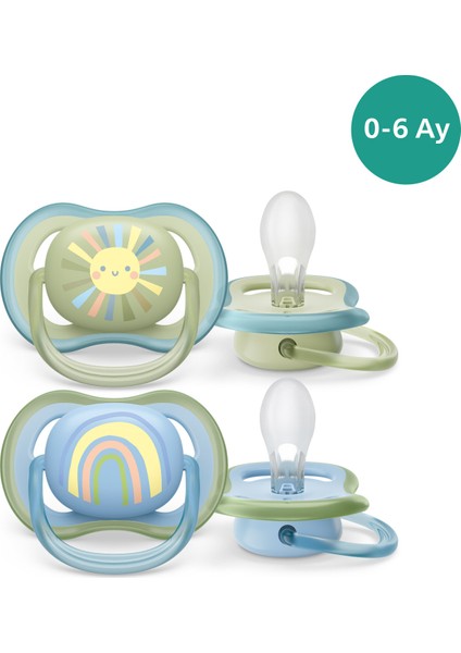 Philips Avent Ultra Air Emzik 0-6 Ay,  2'li Paket, Erkek SCF085/58