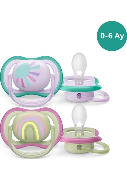 Philips Avent Ultra Air Emzik 0-6 Ay,  2'li Paket, Kız SCF085/59