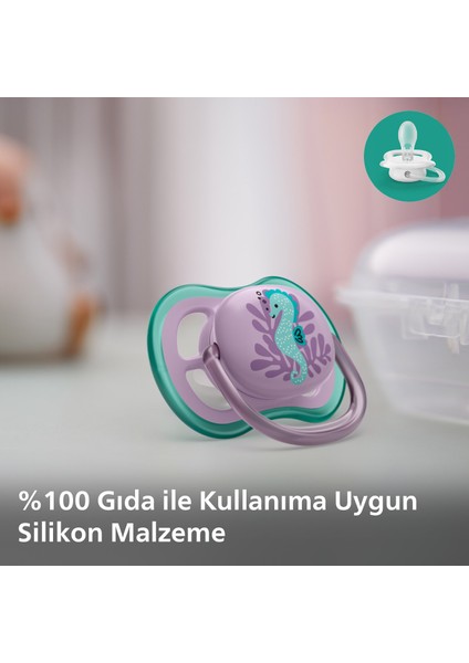 Philips Avent Ultra Air Emzik 6-18 Ay,  2'li Paket, Kız SCF085/61