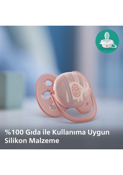 Philips Avent Ultra Soft Emzik 0-6 Ay, 2'li Paket, Kız SCF091/09