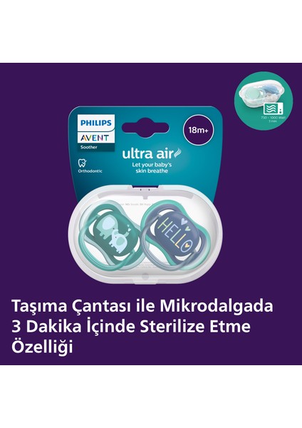 Philips Avent Ultra Air Emzik +18 Ay 2li Erkek SCF349/18