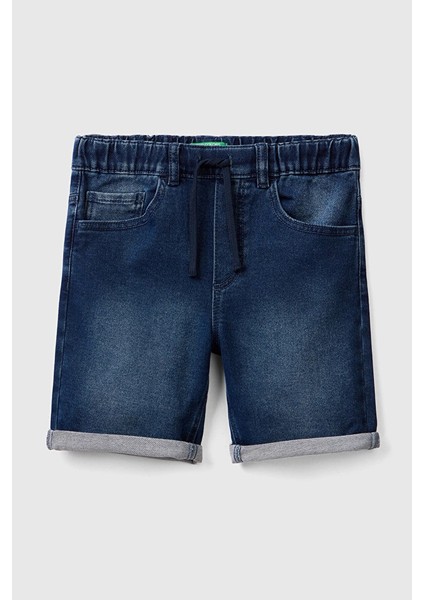 Erkek Çocuk Sweat Şort - Mavi