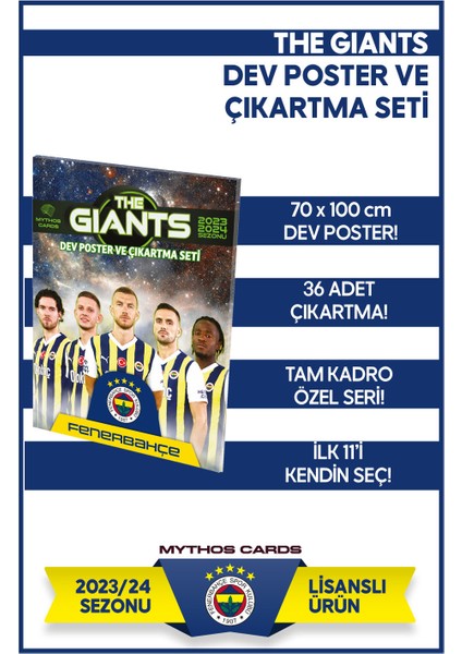 Mythos Cards Fenerbahçe - The Gıants Dev Poster ve Çıkartma Seti