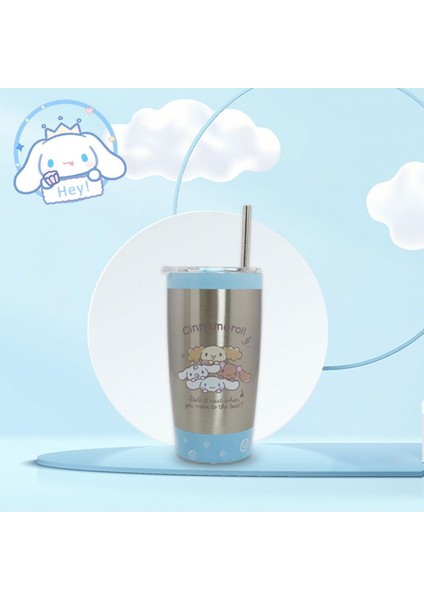Sanrio Lisanslı Metal Pipetli Kapaklı Termos 530 ml Cinna