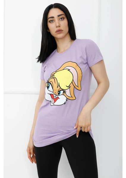 Bunny Baskılı Tshirt Açıkmor - 310.623.