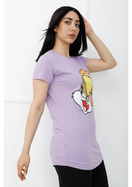 Bunny Baskılı Tshirt Açıkmor - 310.623.