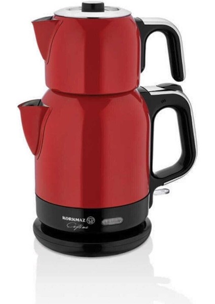 Elektrikli Çaydanlık Kırmızı Krom Çaytema Elektrikli Çaydanlık A331-05 Kırmızı Çelik 3+ L 2 Yıl 500