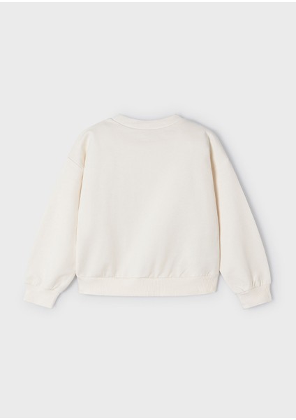 Kız Çocuk Sweatshirt-Bej