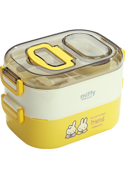 Miffy 304 Paslanmaz Çelik Bölünmüş Öğle Yemeği Kutusu (Yurt Dışından)