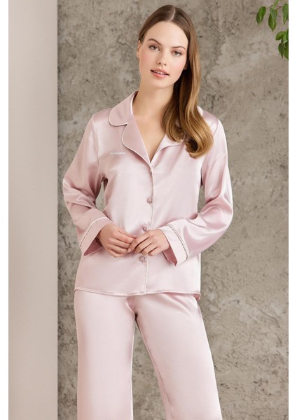 Saten Biyeli Pijama Takımı - 1200