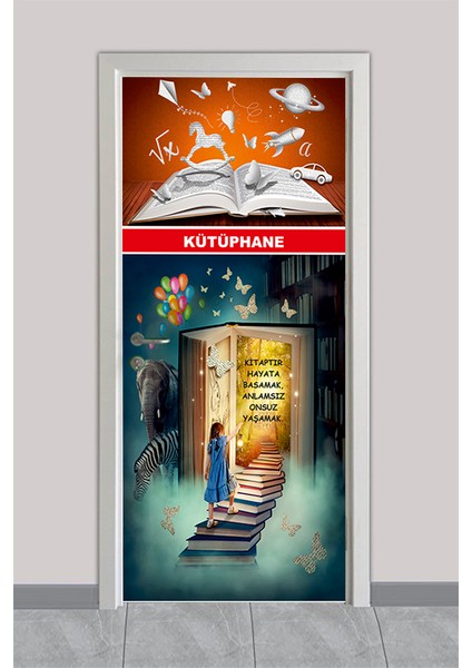 Okul Kapı Giydirme Folyo