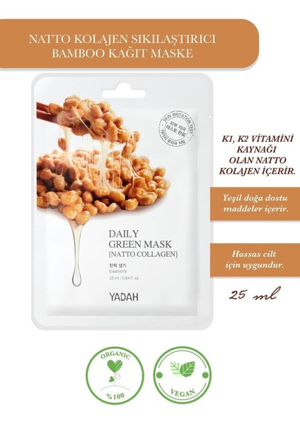 Daıly Yeşil Maske – Natto Kolajen