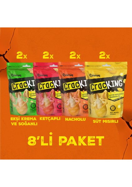 Crackıng Çıtır Kaplamalı Çekirdek Içi 8'li Paket