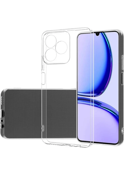 Case 4u Realme Note 50 Uyumlu Kılıf Yumuşak Şeffaf Ince Süper Silikon Şeffaf