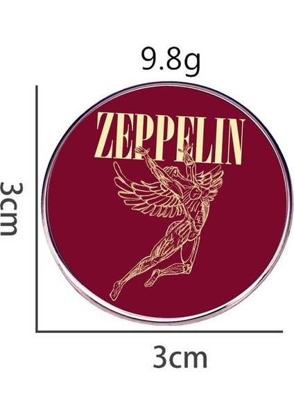 Lita Union LED Zeppelin Broş Ingiliz Rock Grubu Metal Müzik Pin Rozet Aksesuar (Yurt Dışından)