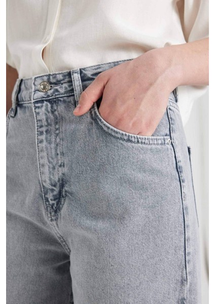 90's Wide Leg Yüksek Bel Geniş Paça Uzun Jean Pantolon B5008AX24SM