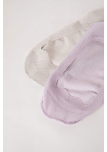Kadın Lazer Kesim 2'li Microfiber Babet Çorap B6061AXNS indirimleri