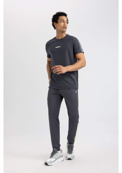 Fit Standart Fit Bisiklet Yaka Baskılı Ağır Kumaş Kısa Kollu Tişört B5117AX24SP