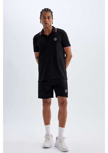 DeFactoFit Standart Fit Baskılı Kısa Kollu Sporcu Ağır Kumaş Polo Tişört C1749AX24SM fiyatları