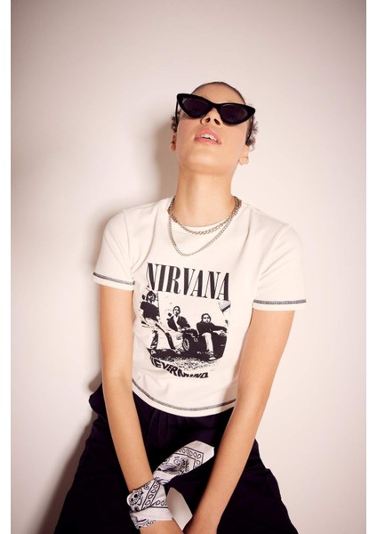 Nirvana Fitted Bisiklet Yaka Fitilli Kaşkorse Uzun Kollu Tişört A8575AX23SM