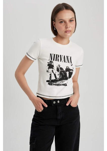 Nirvana Fitted Bisiklet Yaka Fitilli Kaşkorse Uzun Kollu Tişört A8575AX23SM