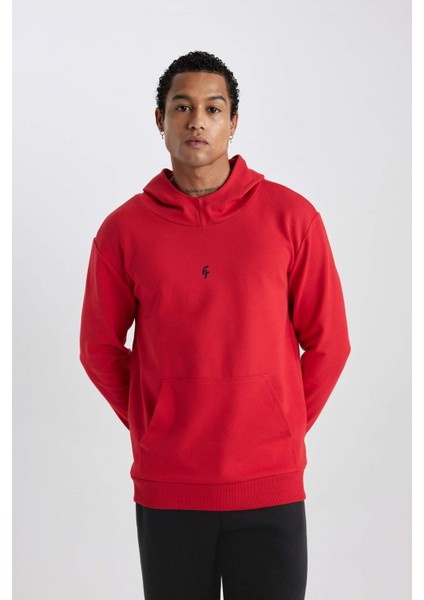 Fit Standart Fit Kapüşonlu Skuba Dalgıç Kumaş Cepli Sweatshirt C2310AX24SP fırsatları