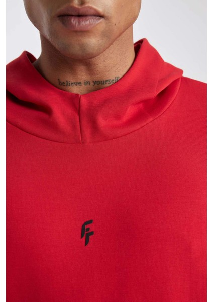 Fit Standart Fit Kapüşonlu Skuba Dalgıç Kumaş Cepli Sweatshirt C2310AX24SP indirimleri