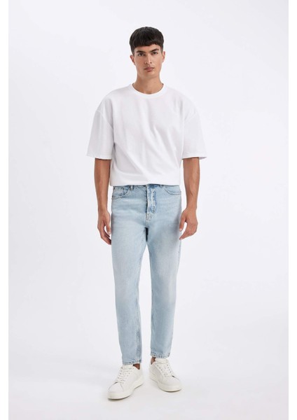 90's Slim Dar Kalıp Yüksek Bel Dar Paça Jean Pantolon B5784AX24SP