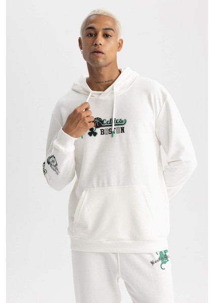 Fit NBA Boston Celtics Standart Fit Kapüşonlu Sweatshirt A7262AX23AU modelleri