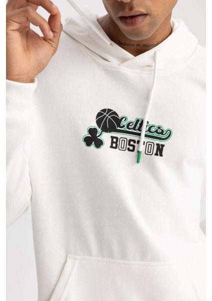Fit NBA Boston Celtics Standart Fit Kapüşonlu Sweatshirt A7262AX23AU indirimleri