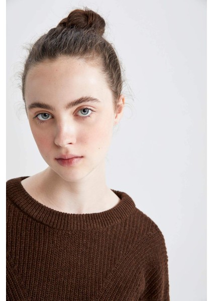 Regular Fit Basic Selanik Örgülü Triko Kazak H6905AZ22AU indirimleri