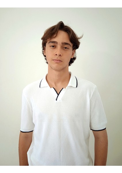 Erkek Polo Yaka Beyaz Triko Tshirt fiyatları
