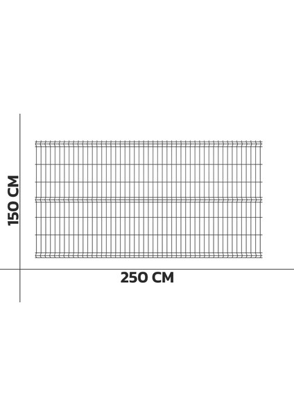 ÇİT SİSTEMLERİ 8 ADET PANEL ÇİT TELİ 150 X 250 CM