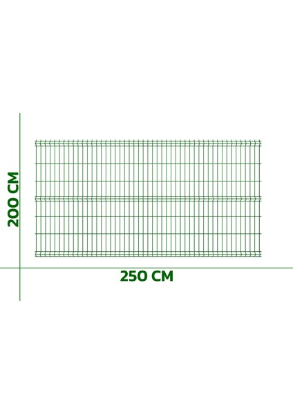 ÇİT SİSTEMLERİ 8 ADET PANEL ÇİT TELİ 200X250 CM