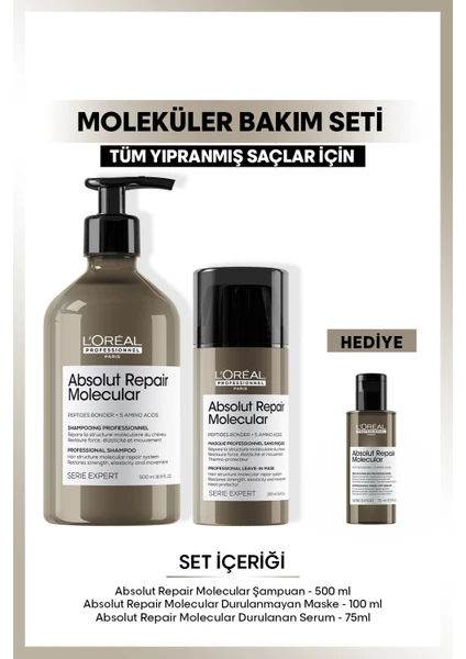 L'Oréal Professionnel Serie Expert Absolut Repair Molecular Onarıcı Saç Bakım Seti