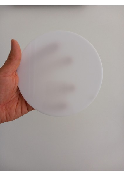 Çap 10 cm R:10 cm 3 Adet Beyaz Opak Daire Pleksi Levha 2.8 mm Kalınlık