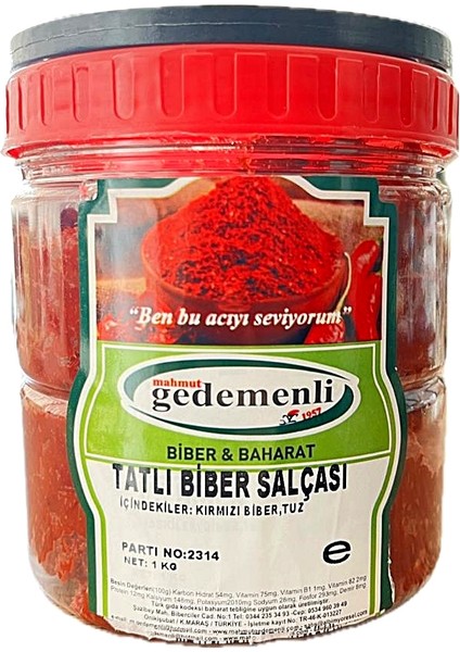 Ev Tipi Tatlı Biber Salçası 1 kg