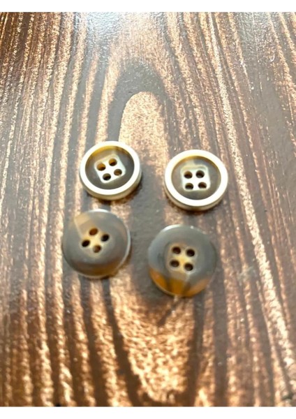 12,5 mm Kahverengi-Bej Polyester Düğme (25 Adet) fiyatları