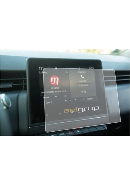 7 İnç Renault Clio 5 Multimedya Navigasyon Ekranı Koruyucu Çizilme ve Parlama Önleyici