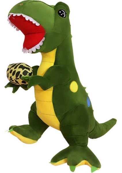Tyrannosaurus Rex Peluş Oyuncak Puantiyeli Dinozor Bebek Çocuk Doğum Günü si Bebek Yastık Bez Bebek (Yurt Dışından)