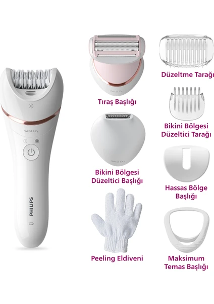 PHILIPS 8000 SERISI BRE720/05 ISLAK KURU EPILATOR