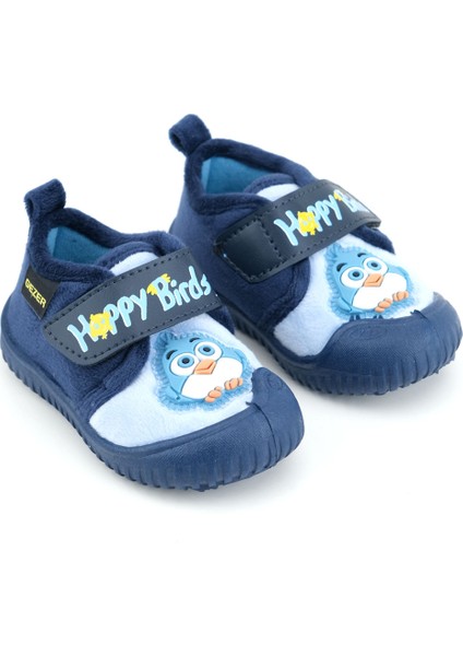 Kışlık Cırtlı Ayarlanabilir Rahat Taban Happy Birds Bebe Erkek Panduf Ayakkabı modelleri
