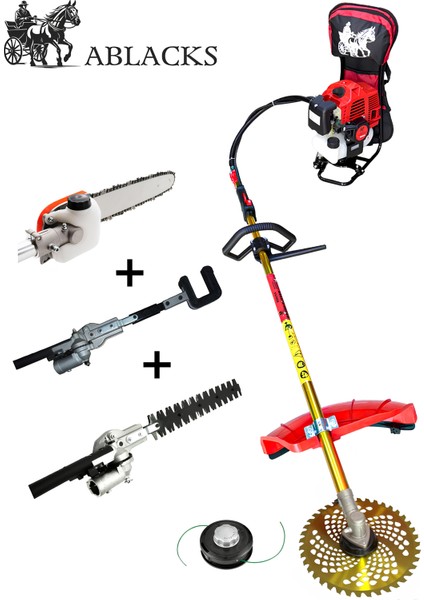 Sırt Tırpan + Çit Kesme + Dal Budama + Zeytin Silkeleme Aparatı