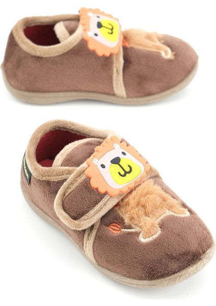 Kışlık Cırtlı Ayarlanabilir Rahat Iç Taban Erkek Çocuk Panduf Ayakkabı